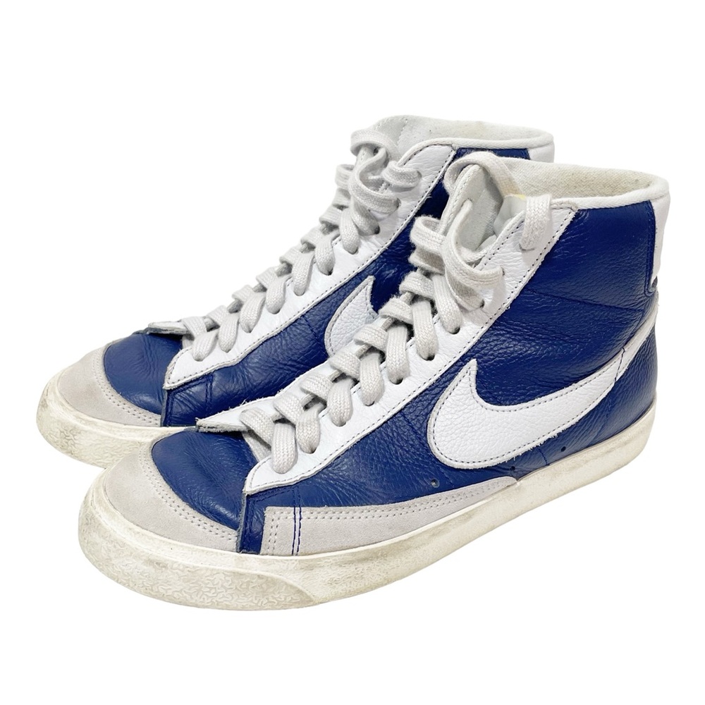 Nike Size 7.5 Mid Blazer Dark Blue White Sneakers